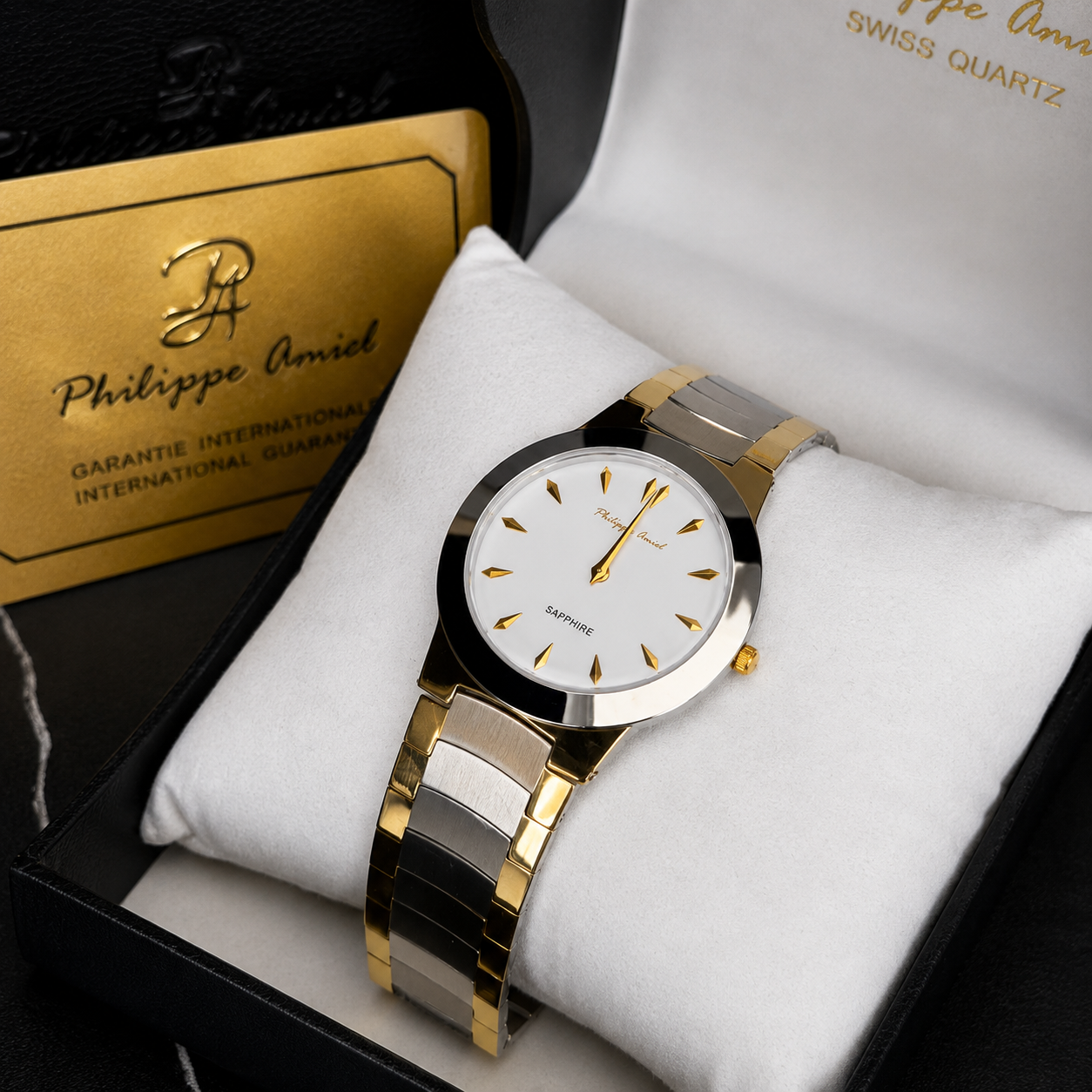 Philippe Amiel M6280 Reloj para Hombre Acero Bicolor con Cristal de Zafiro