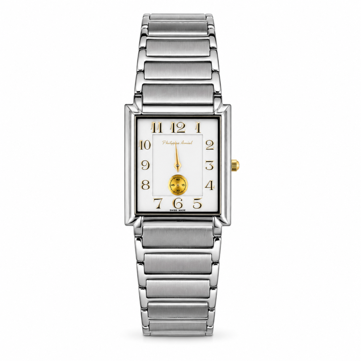 Philippe Amiel M6340 Reloj para Hombre Acero Inoxidable Rectangular Plateado | Time Home