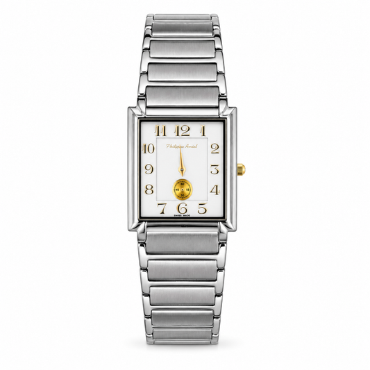 Philippe Amiel M6340 Reloj para Hombre Acero Inoxidable Rectangular Plateado | Time Home