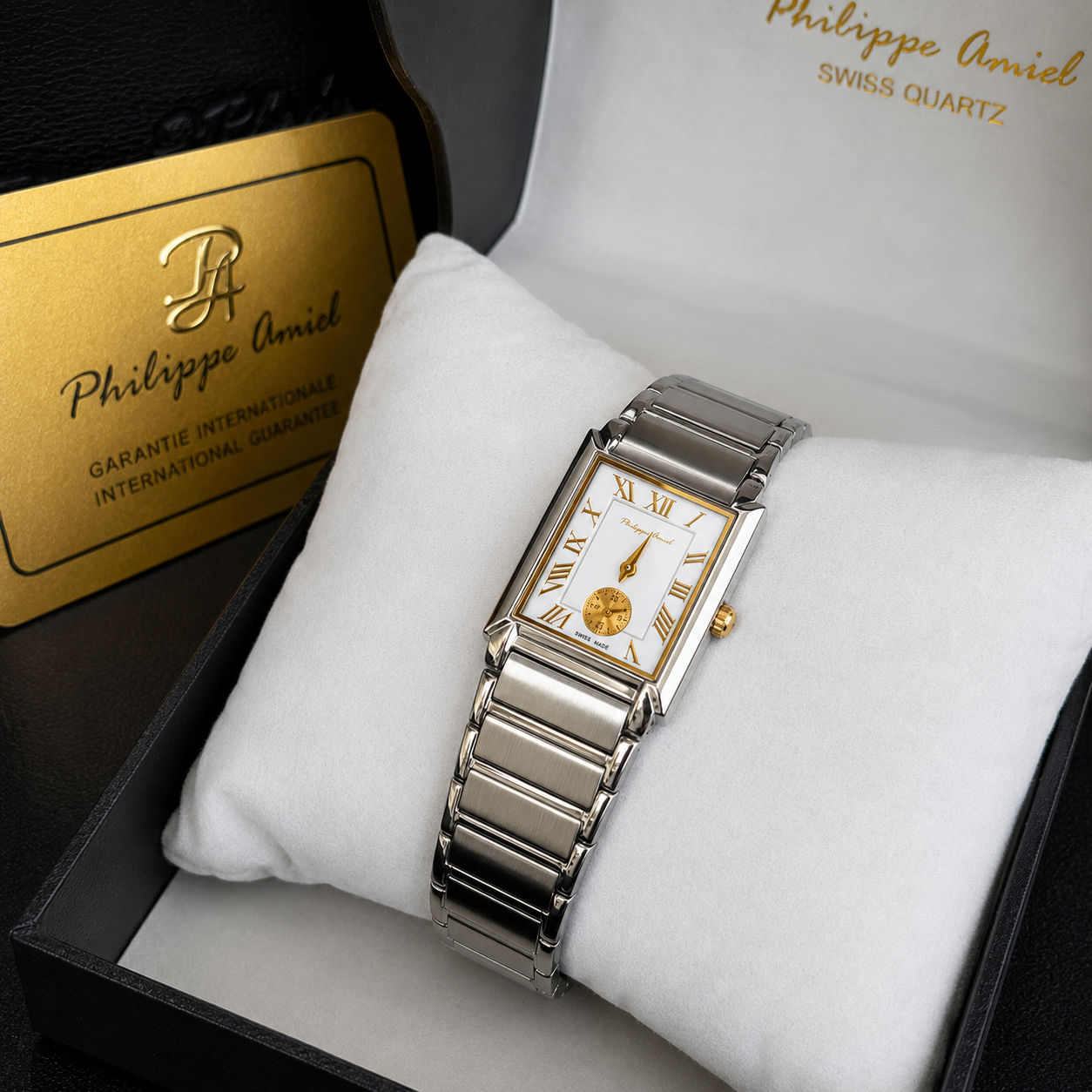 Philippe Amiel F6340 Reloj para Mujer Acero Inoxidable Bicolor Esfera Blanca