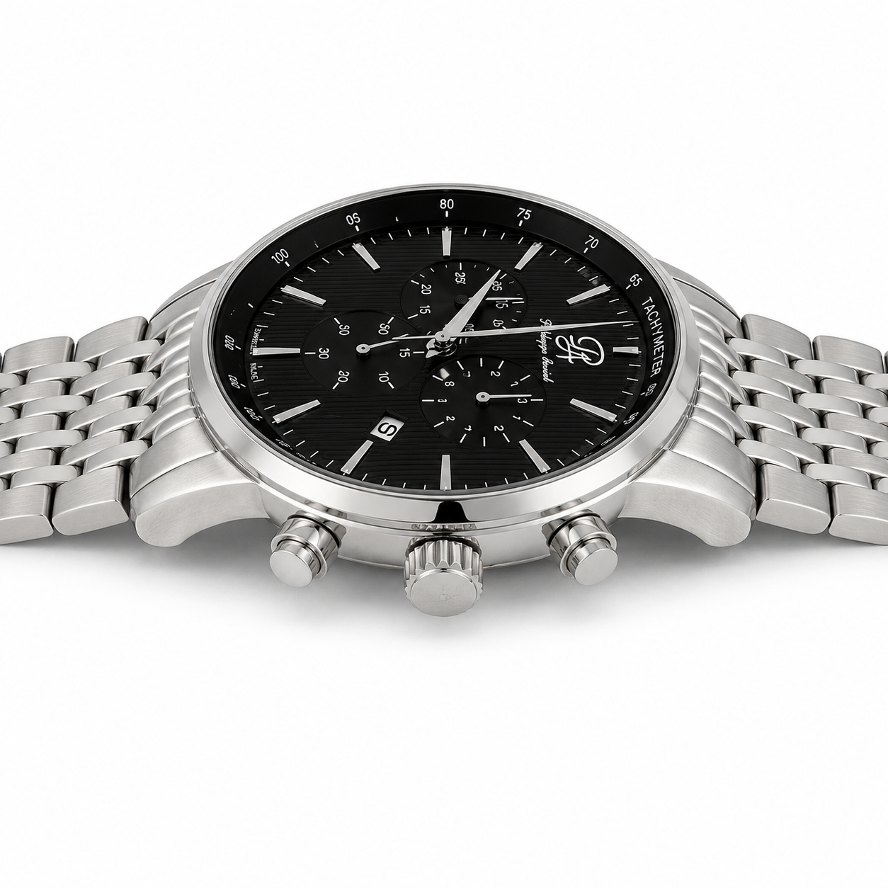 Philippe Amiel PA-0195 Reloj para Hombre Acero Inoxidable Negro