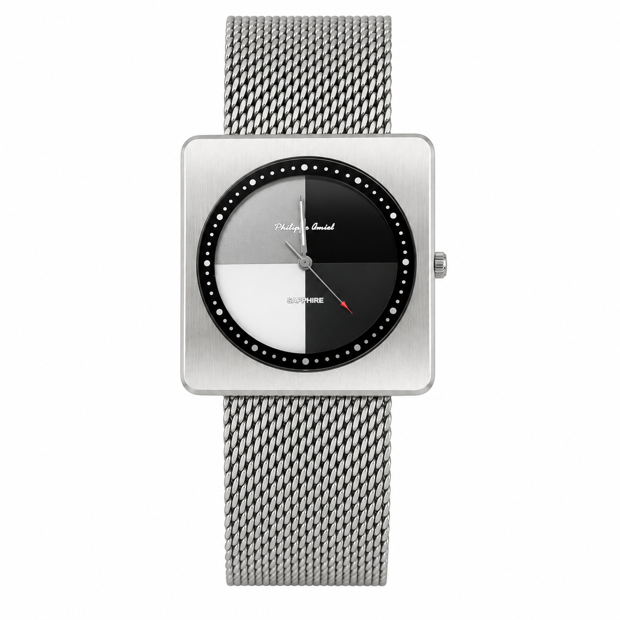 Philippe Amiel M1448 AZ Reloj para Hombre Acero Inoxidable Plateado con Cristal de Zafiro