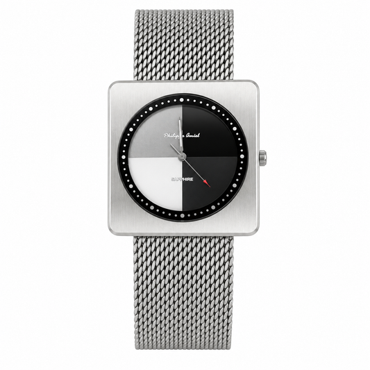 Philippe Amiel M1448 AZ Reloj para Hombre Acero Inoxidable Plateado con Cristal de Zafiro