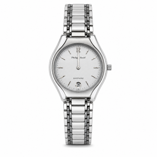 Philippe Amiel M6239 Reloj para Hombre Acero Inoxidable Plateado con Cristal de Zafiro