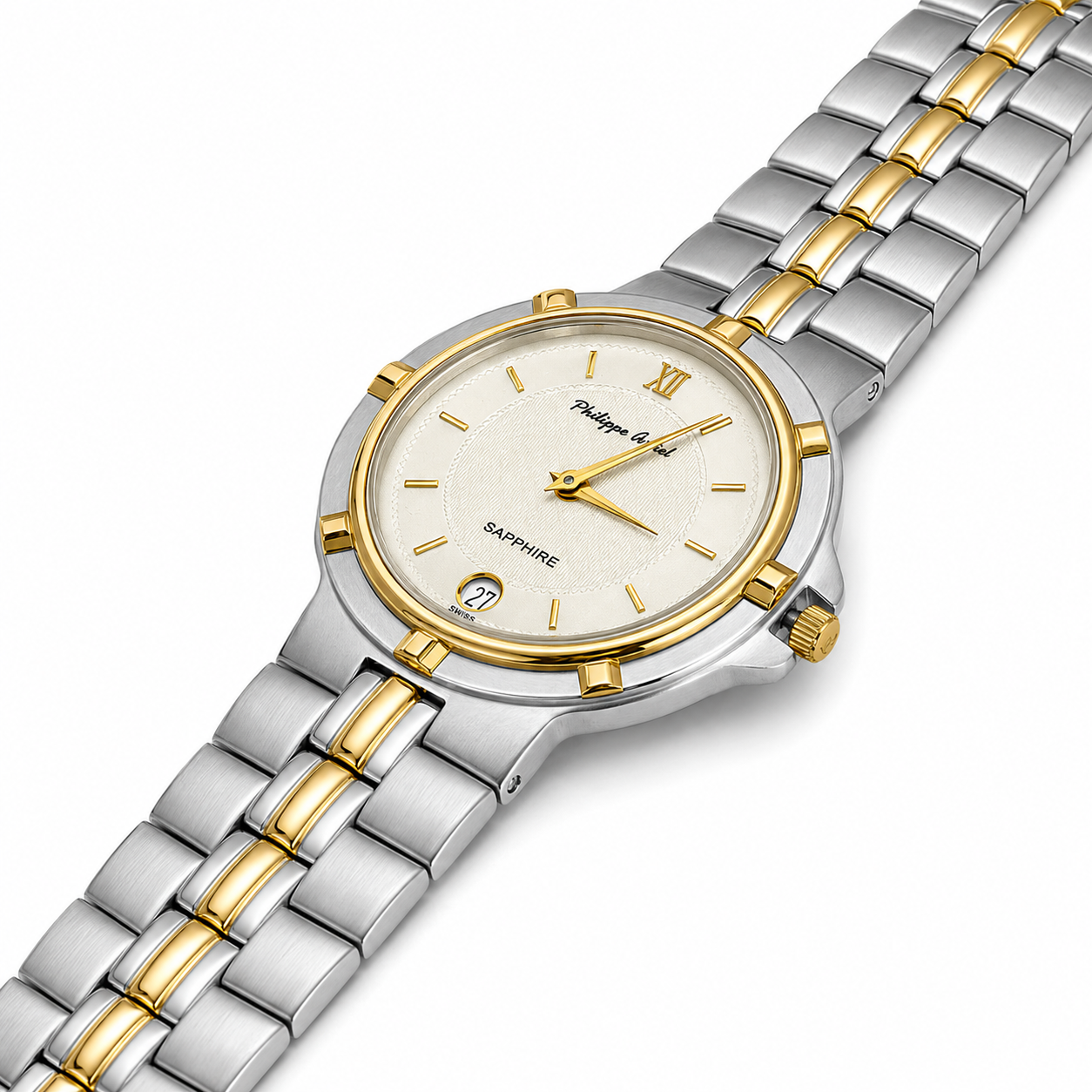 Philippe Amiel M6032 AZ Reloj para Hombre Bicolor Acero Inoxidable con Fecha