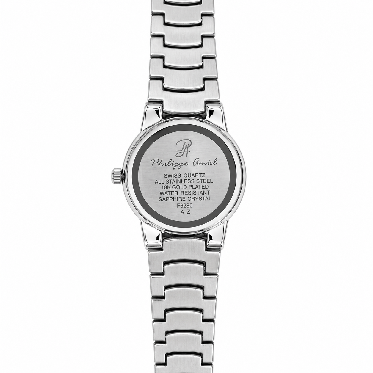 Philippe Amiel F6280 Reloj para Mujer Bicolor Acero Inoxidable Negro y Plateado