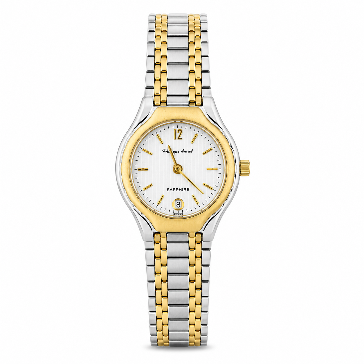 Philippe Amiel F6239 Reloj para Mujer Acero Inoxidable Bicolor Plateado/Dorado