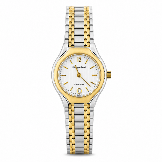 Philippe Amiel F6239 Reloj para Mujer Acero Inoxidable Bicolor Plateado/Dorado