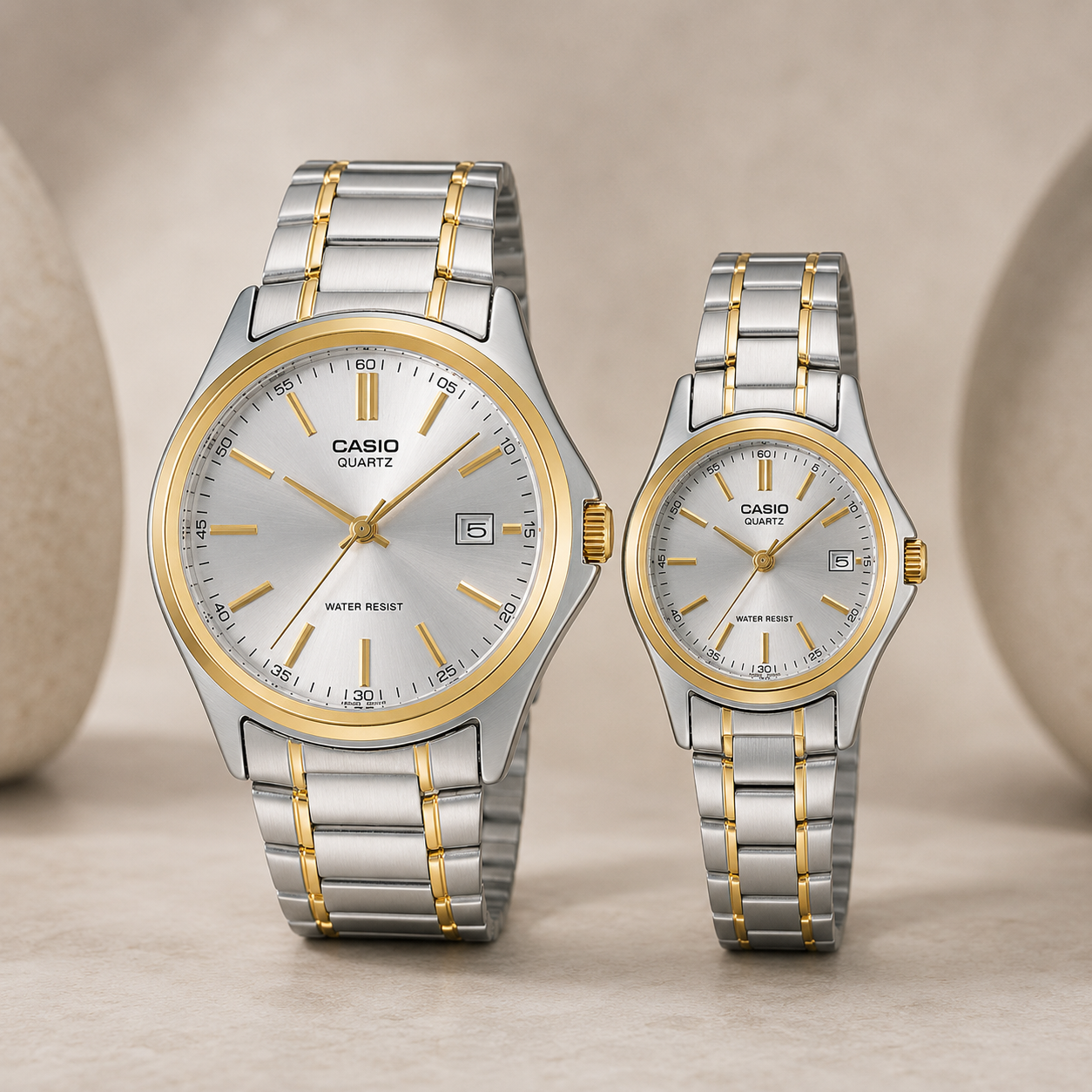PAREJA DE RELOJES CASIO 1183G-7A ACERO