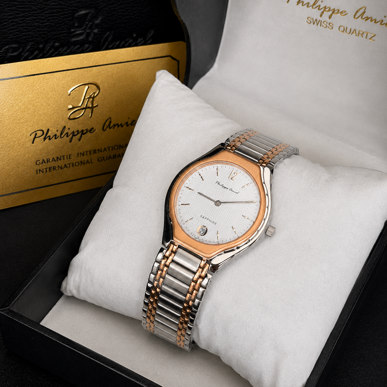 Philippe Amiel M6239 AZ Reloj para Hombre Acero Inoxidable Bicolor Oro Rosa