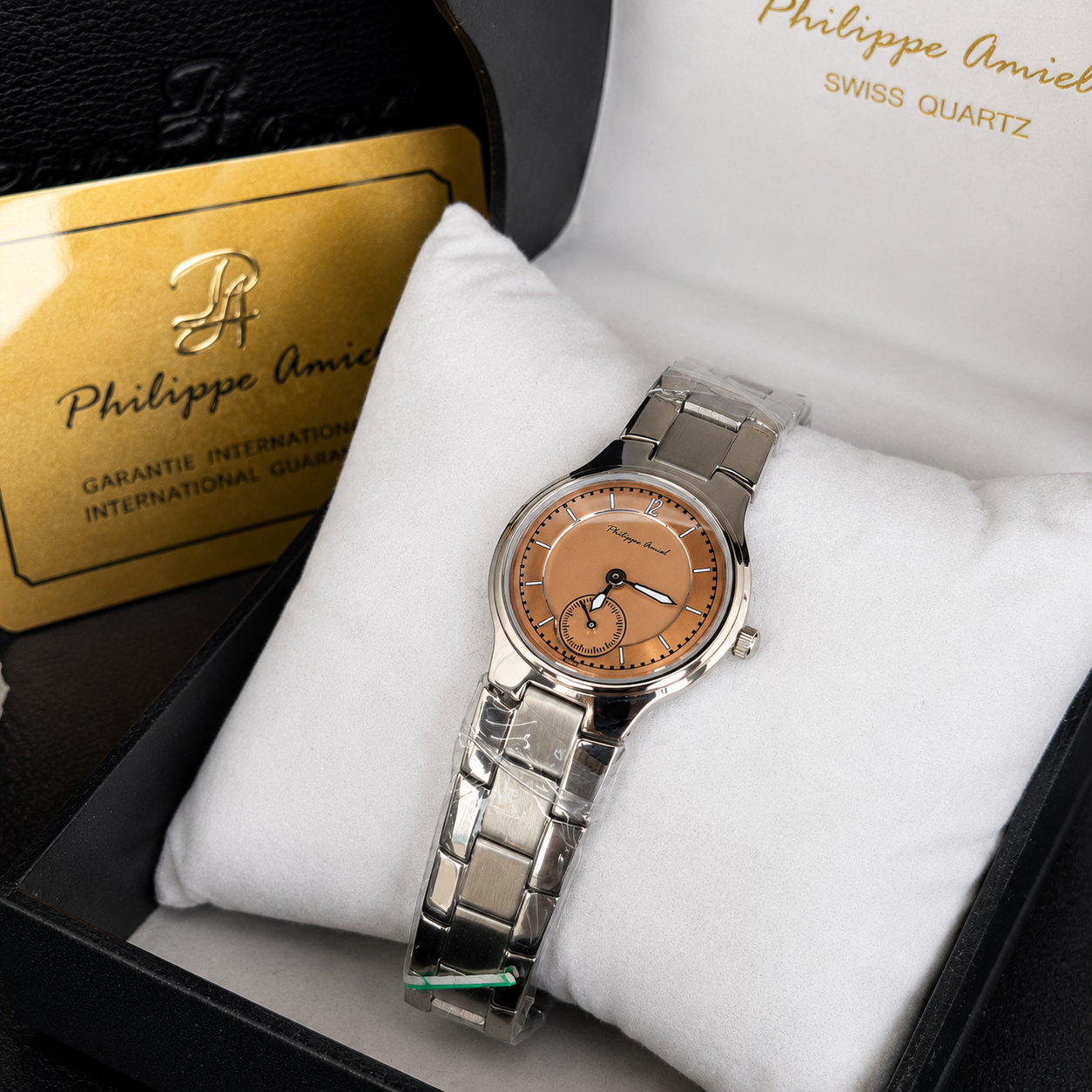 Philippe Amiel F6240 Reloj para Mujer Acero Inoxidable Esfera Cobre