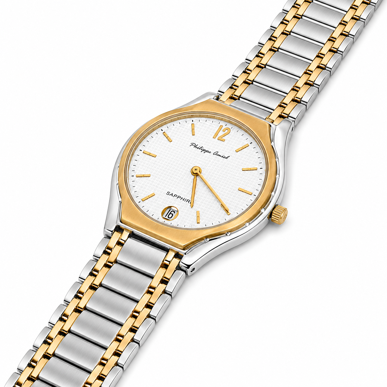 Philippe Amiel M6239 AZ Reloj para Hombre Acero Inoxidable Bicolor Dorado
