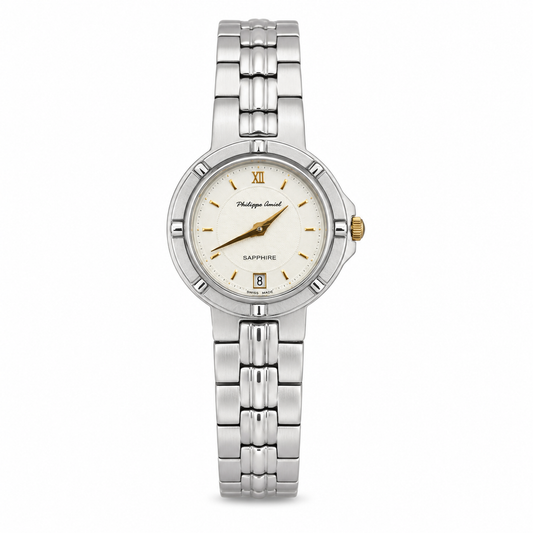 Philippe Amiel F6032 Reloj para Mujer Acero Inoxidable Bicolor Plateado/Dorado