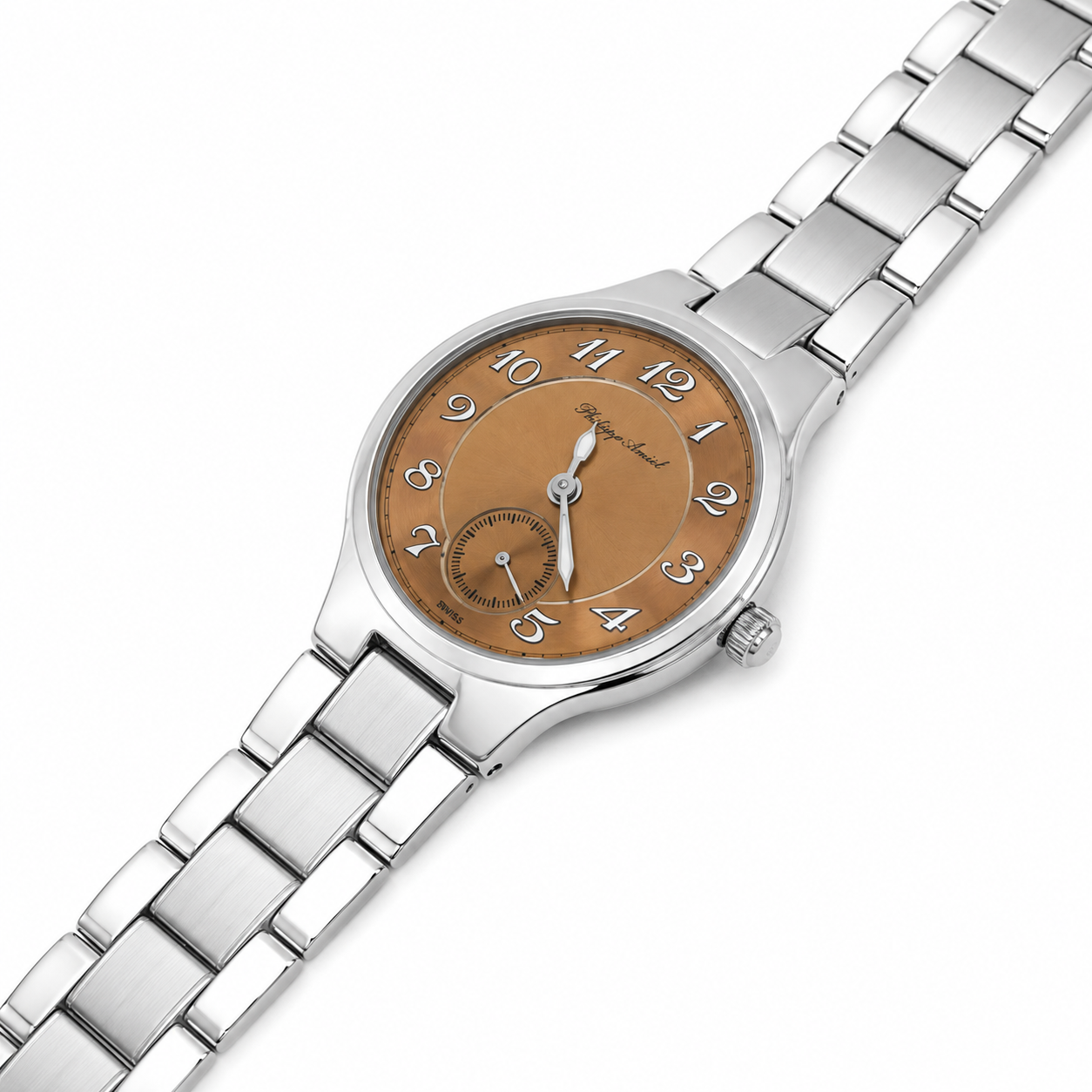Philippe Amiel F6240 Reloj para Mujer Acero Inoxidable Esfera Cobre