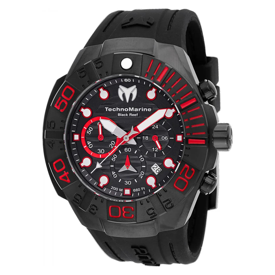 RELOJ TECHNOMARINE REEF TM-523010 SILICONA NEGRO