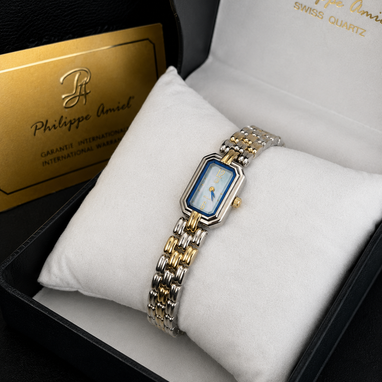 Philippe Amiel M1258 AZ Reloj para Mujer Bicolor Azul Acero Inoxidable