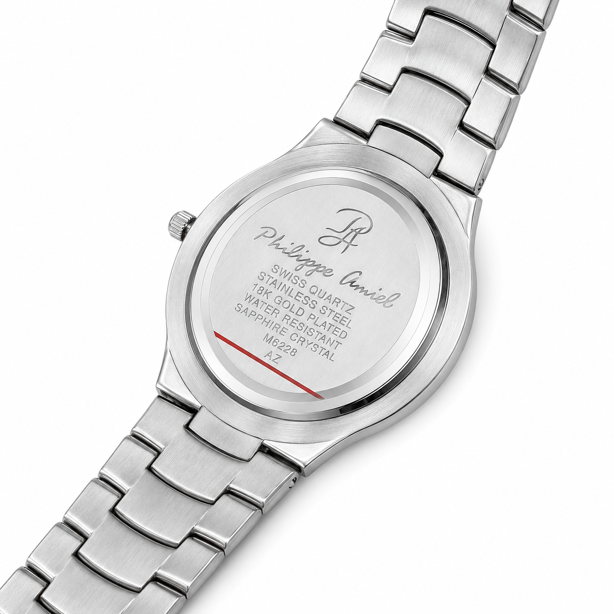 Philippe Amiel M6228 AZ Reloj para Hombre Acero Inoxidable Plateado con Cristal de Zafiro