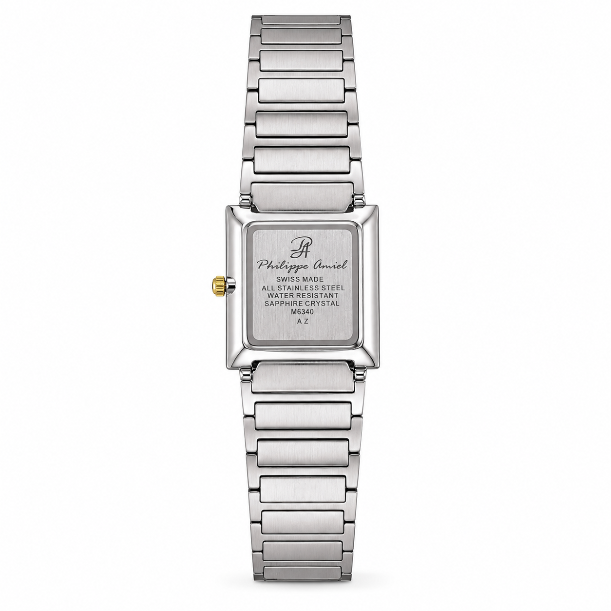 Philippe Amiel M6340 Reloj para Hombre Acero Inoxidable Rectangular Plateado | Time Home