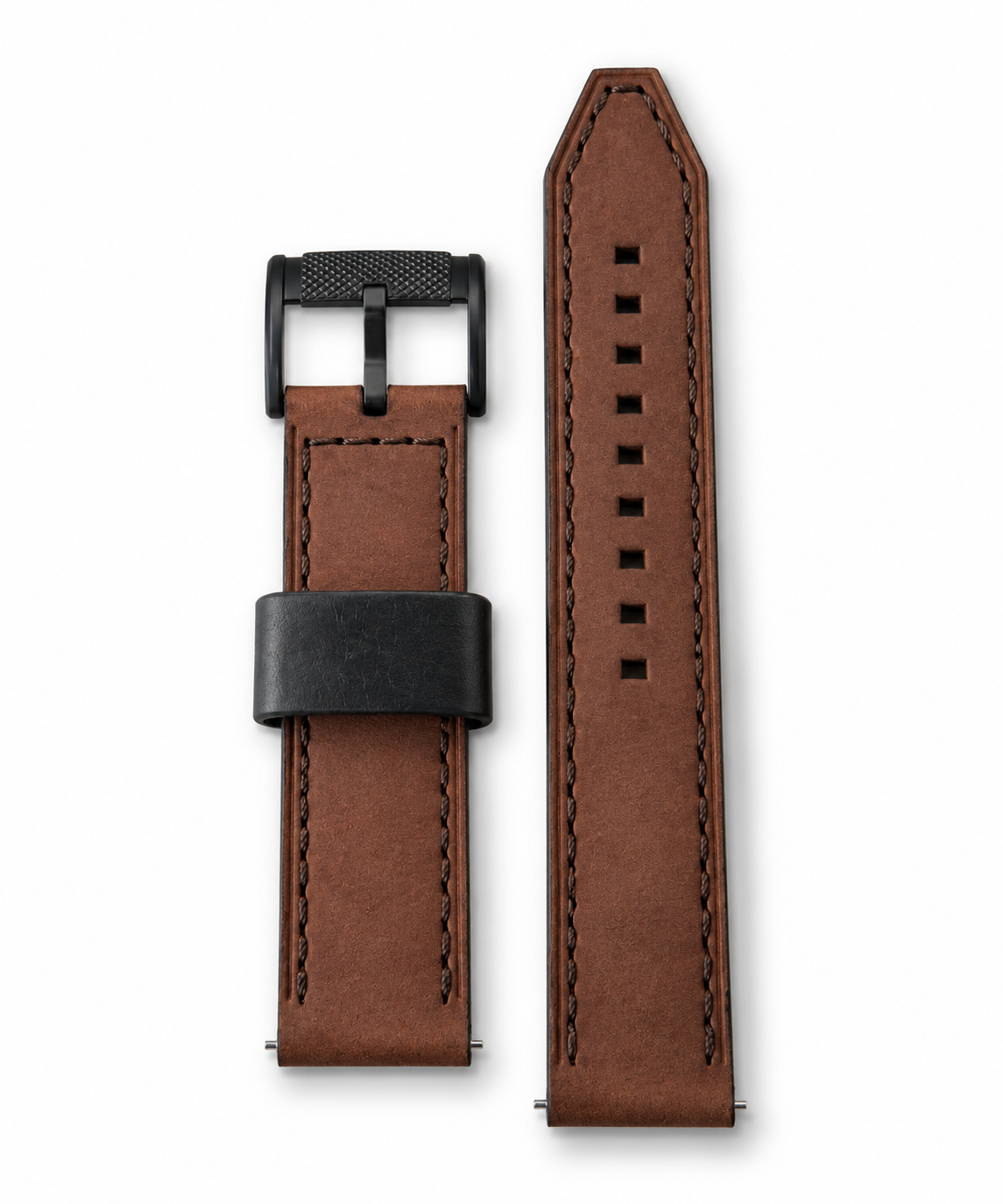 PULSO ORIGINAL FOSSIL EN CUERO CAFÉ 24 MM CON HEBILLA NEGRA