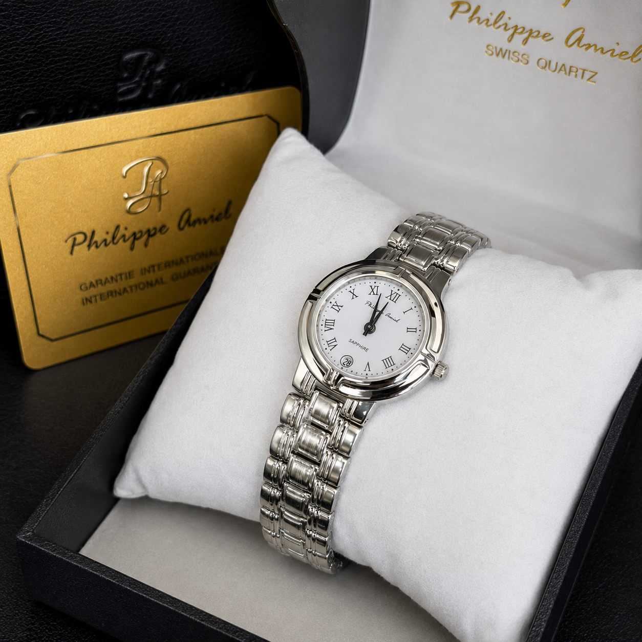 Philippe Amiel F6312 Reloj para Mujer Acero Inoxidable Plateado