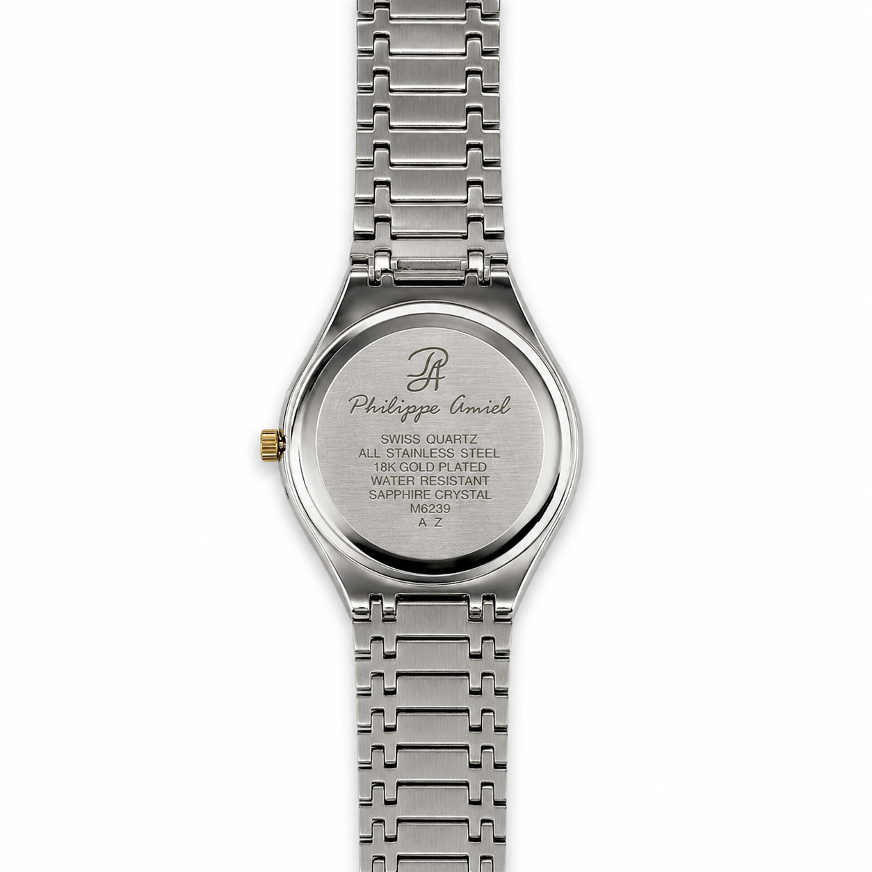 Philippe Amiel M6239 AZ Reloj para Hombre Acero Inoxidable Bicolor Dorado