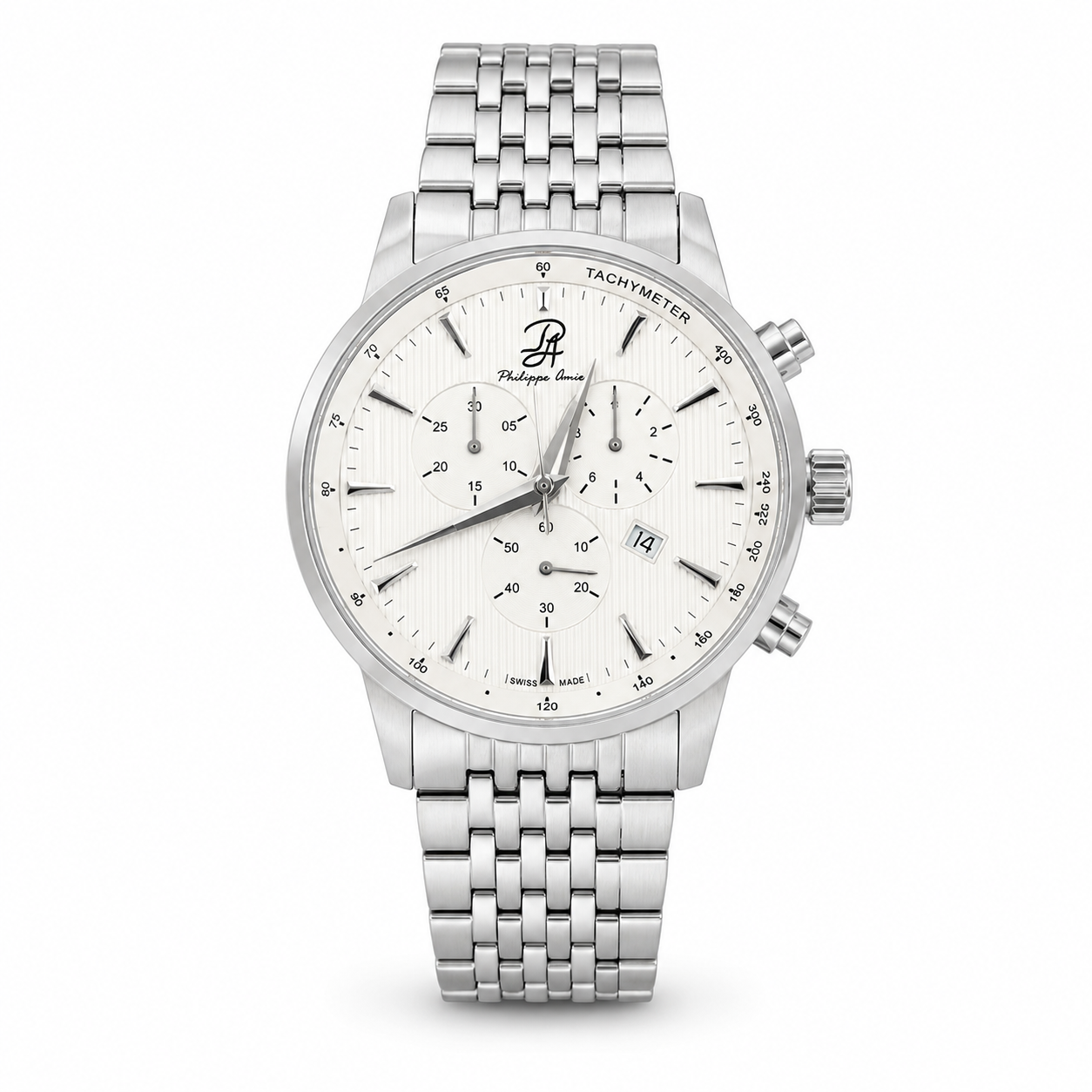 Philippe Amiel PA-0195 Reloj para Hombre Acero Inoxidable Plateado