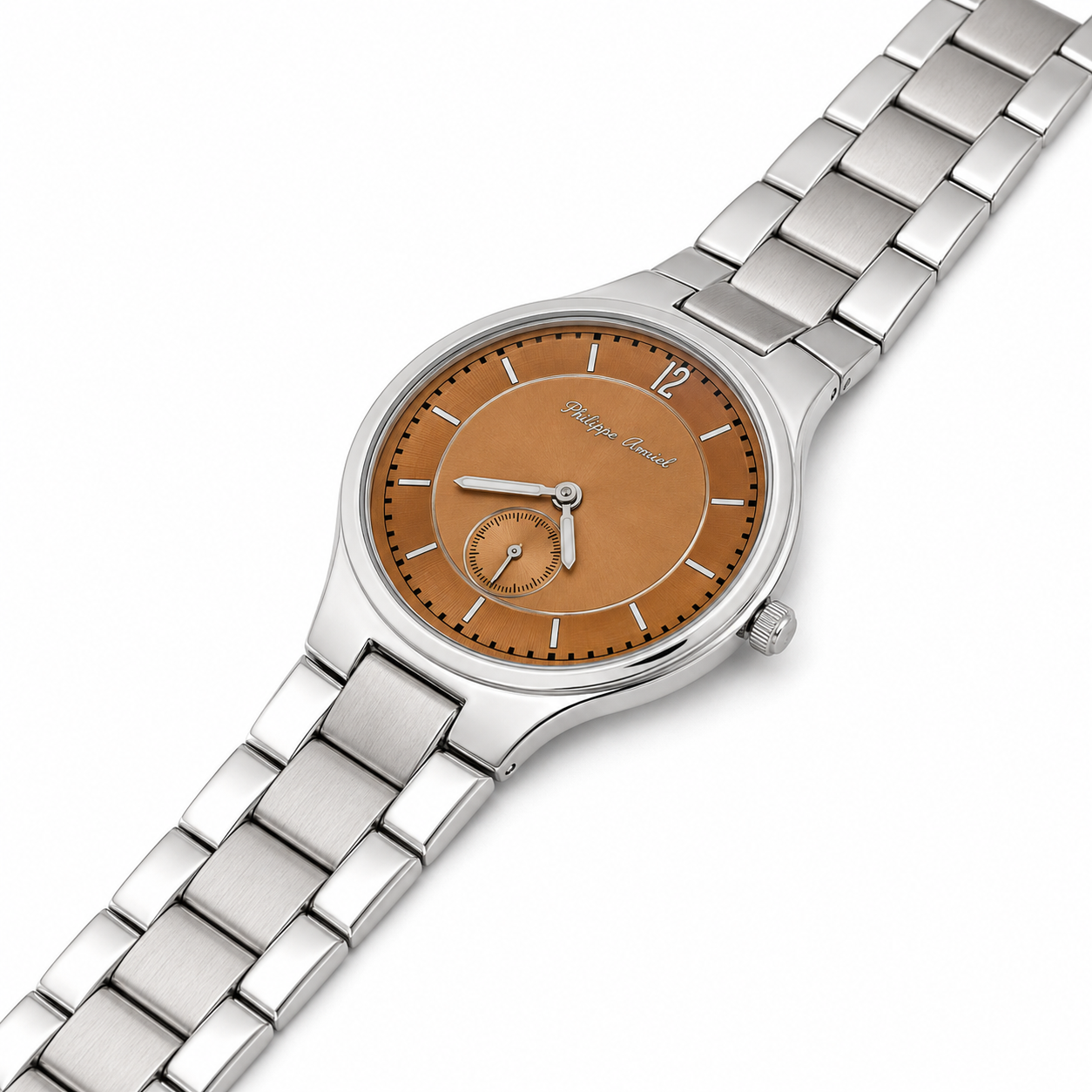 Philippe Amiel F6240 Reloj para Hombre Acero Inoxidable Esfera Cobre