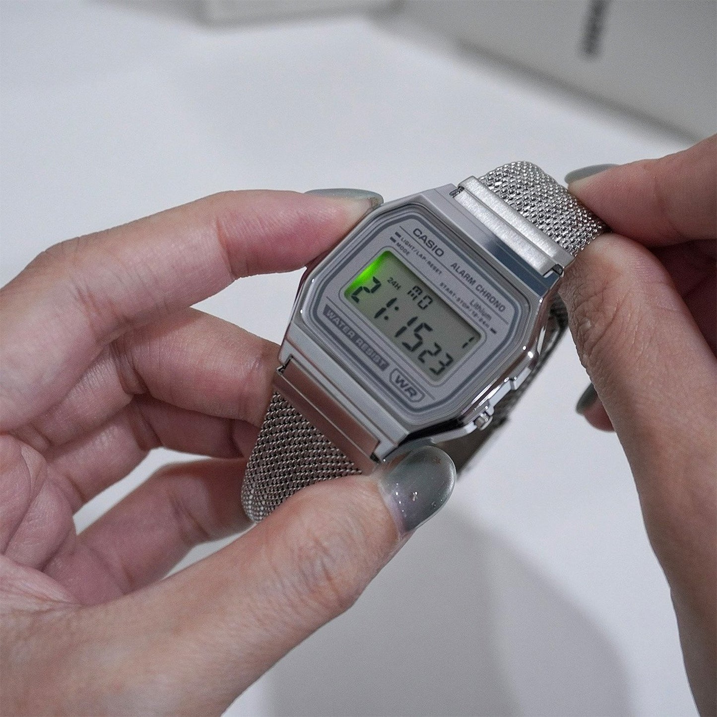 RELOJ CASIO DIGITAL A158WEM-7E ACERO