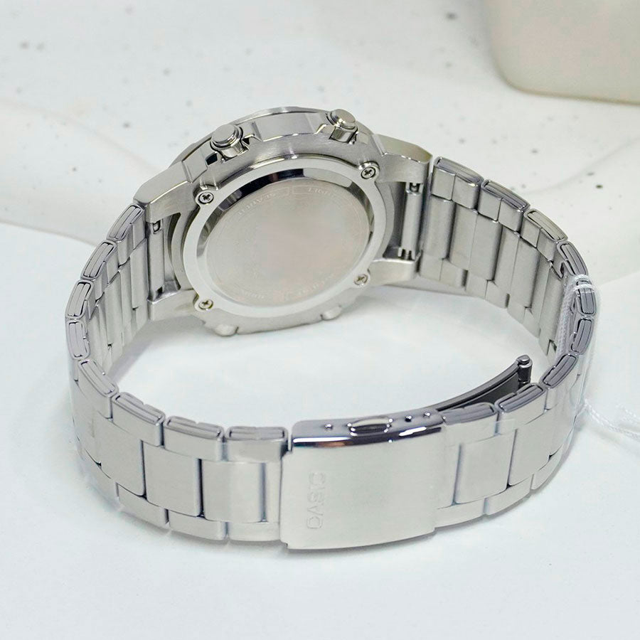 CASIO AMW-870DA-3A DOBLE HORA ACERO