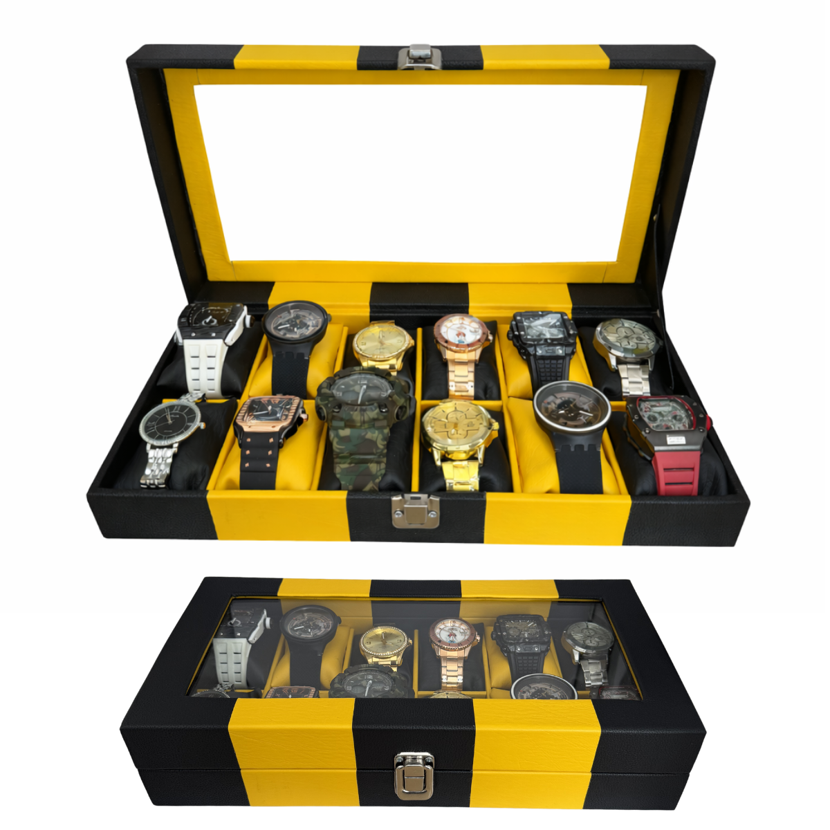ORGANIZADOR DE RELOJES ESTUCHE RELOJERA DE LUJO 12 PUESTOS
