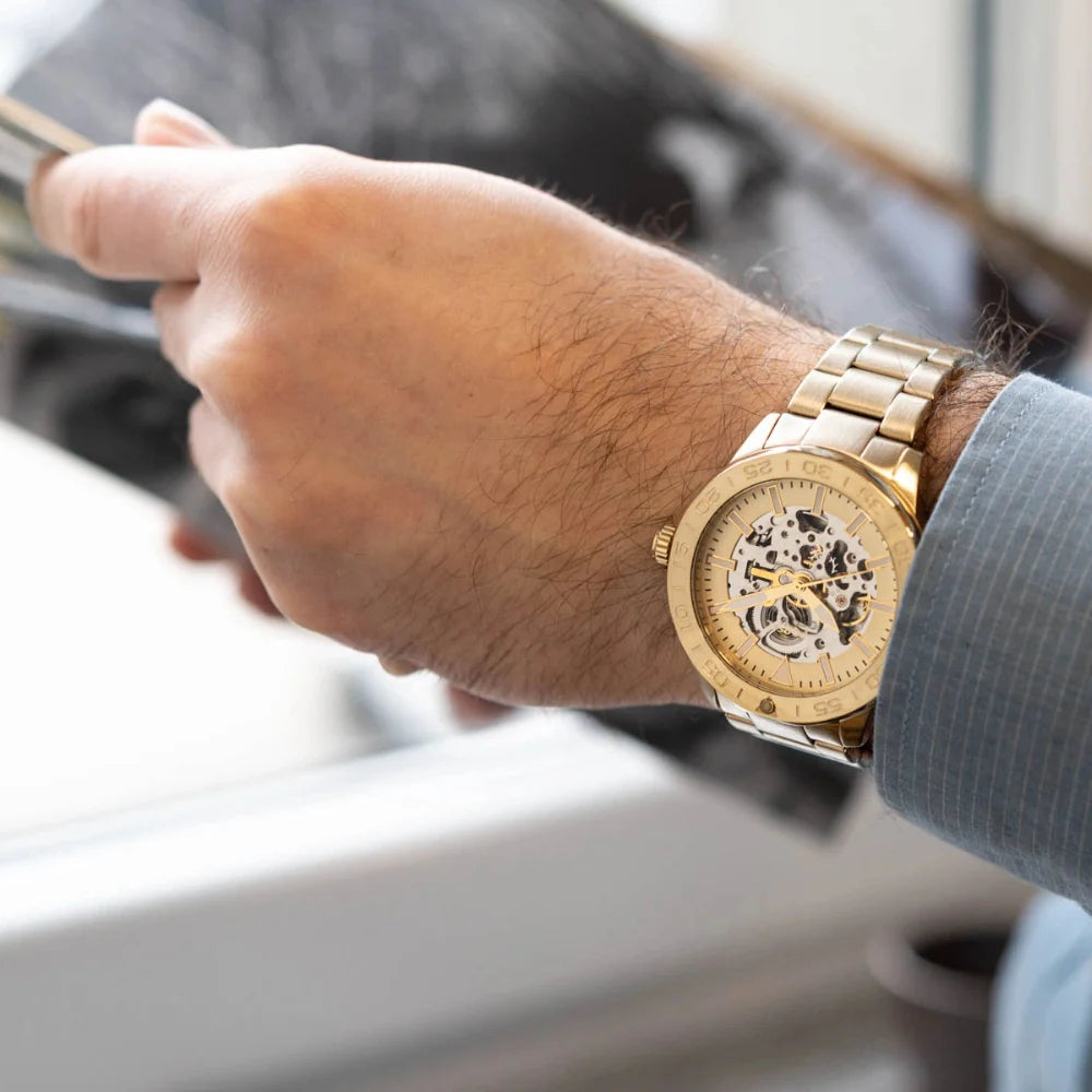 RELOJ FOSSIL BQ2680 AUTOMATICO DORADO