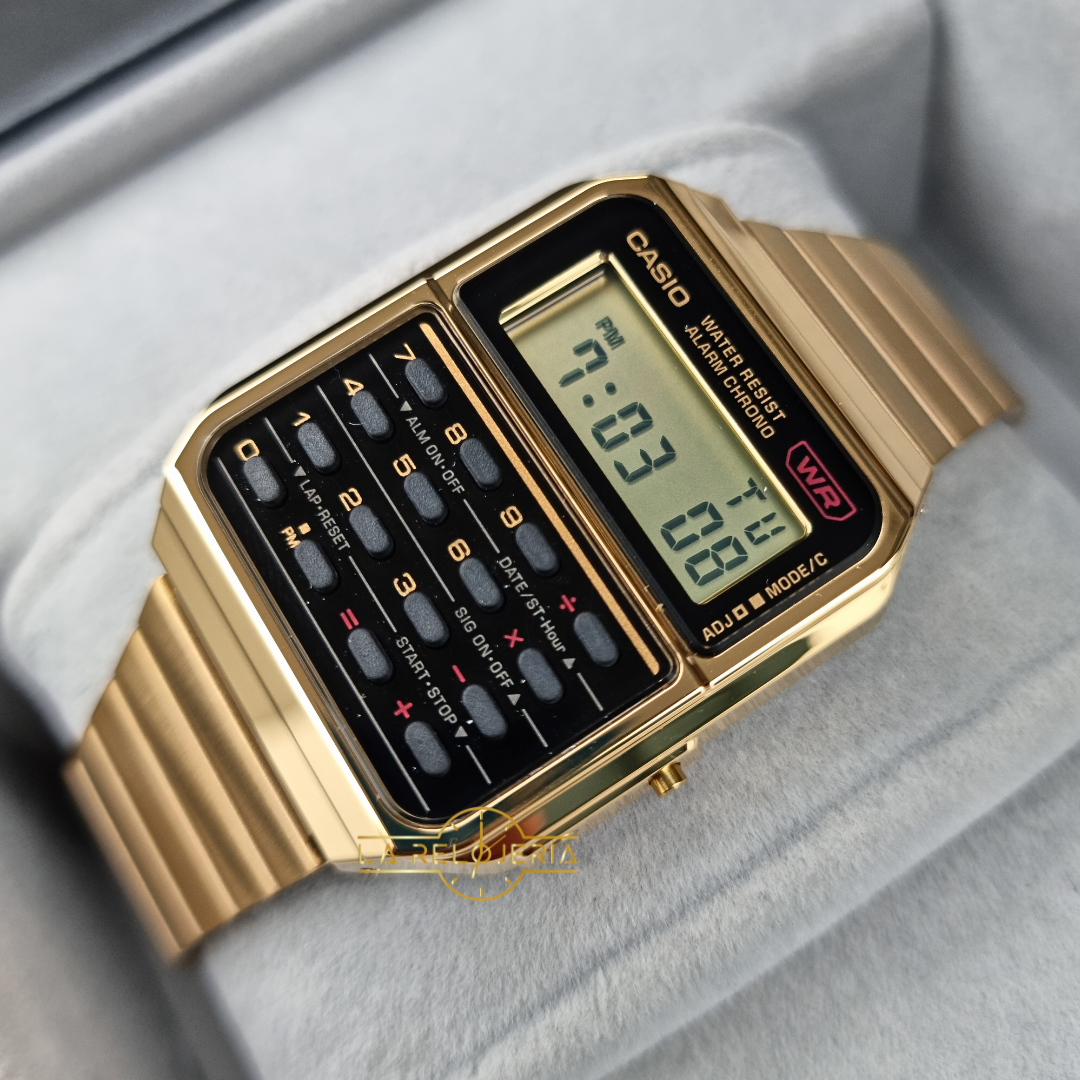 RELOJ CASIO CA-500WEG-1A DORADO ACERO