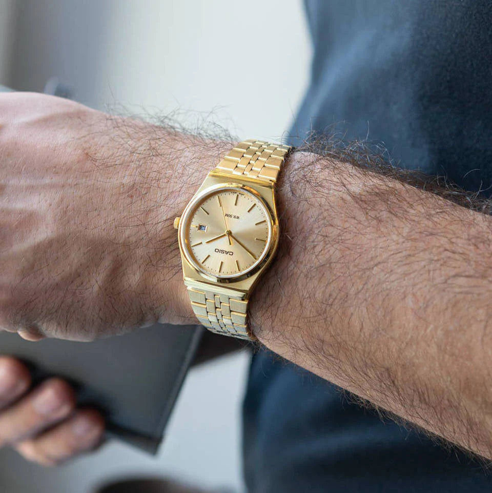 RELOJ CASIO MTP-B14G-9A ACERO DORADO