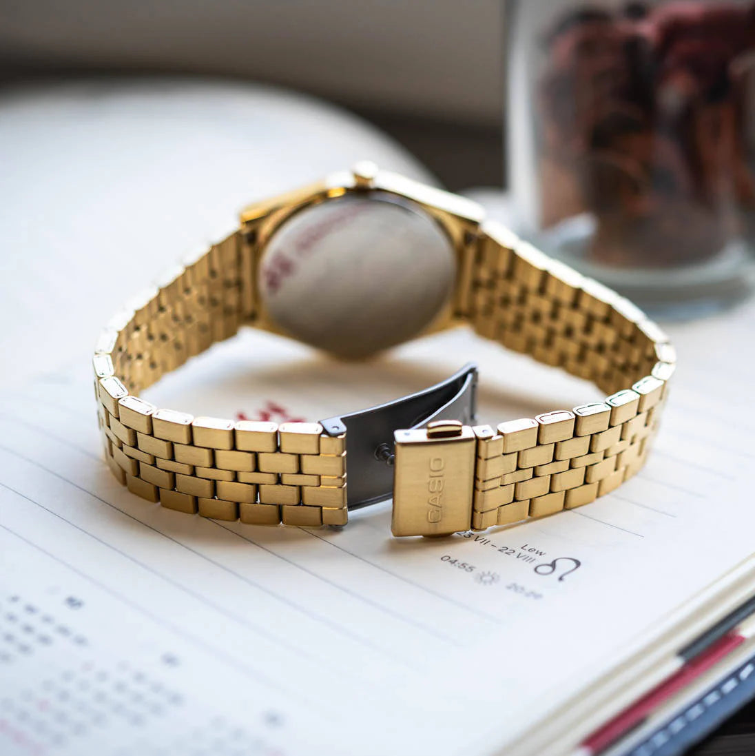 RELOJ CASIO MTP-B14G-9A ACERO DORADO