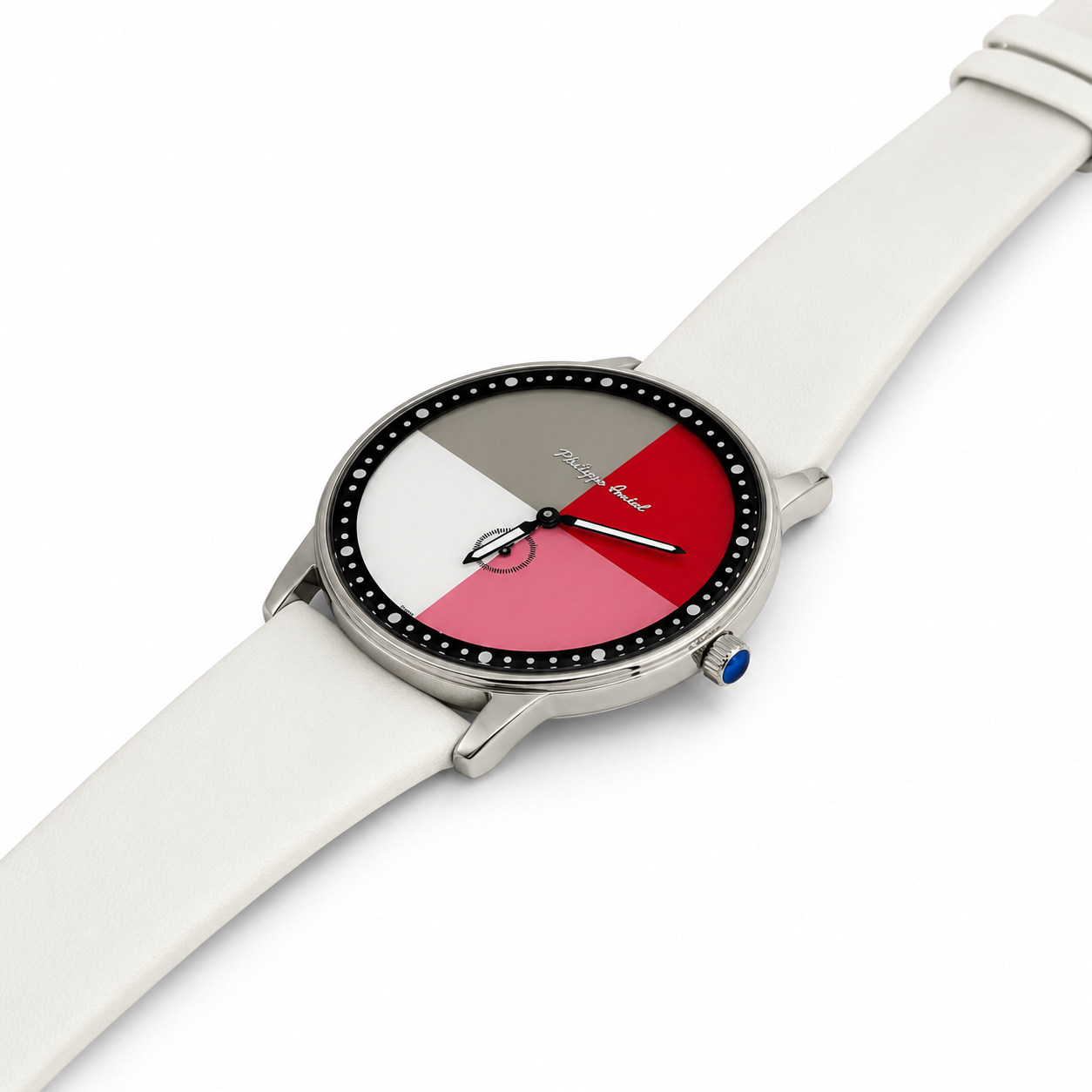 Philippe Amiel M144 AZ Reloj para Unisex Blanco Multicolor Acero Inoxidable