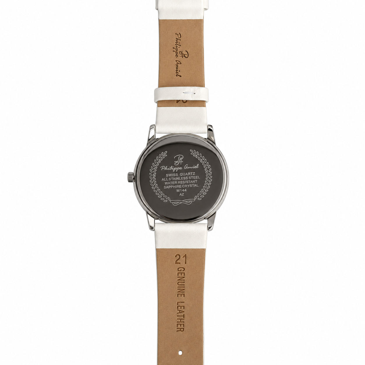 Philippe Amiel M144 AZ Reloj para Unisex Blanco Multicolor Acero Inoxidable