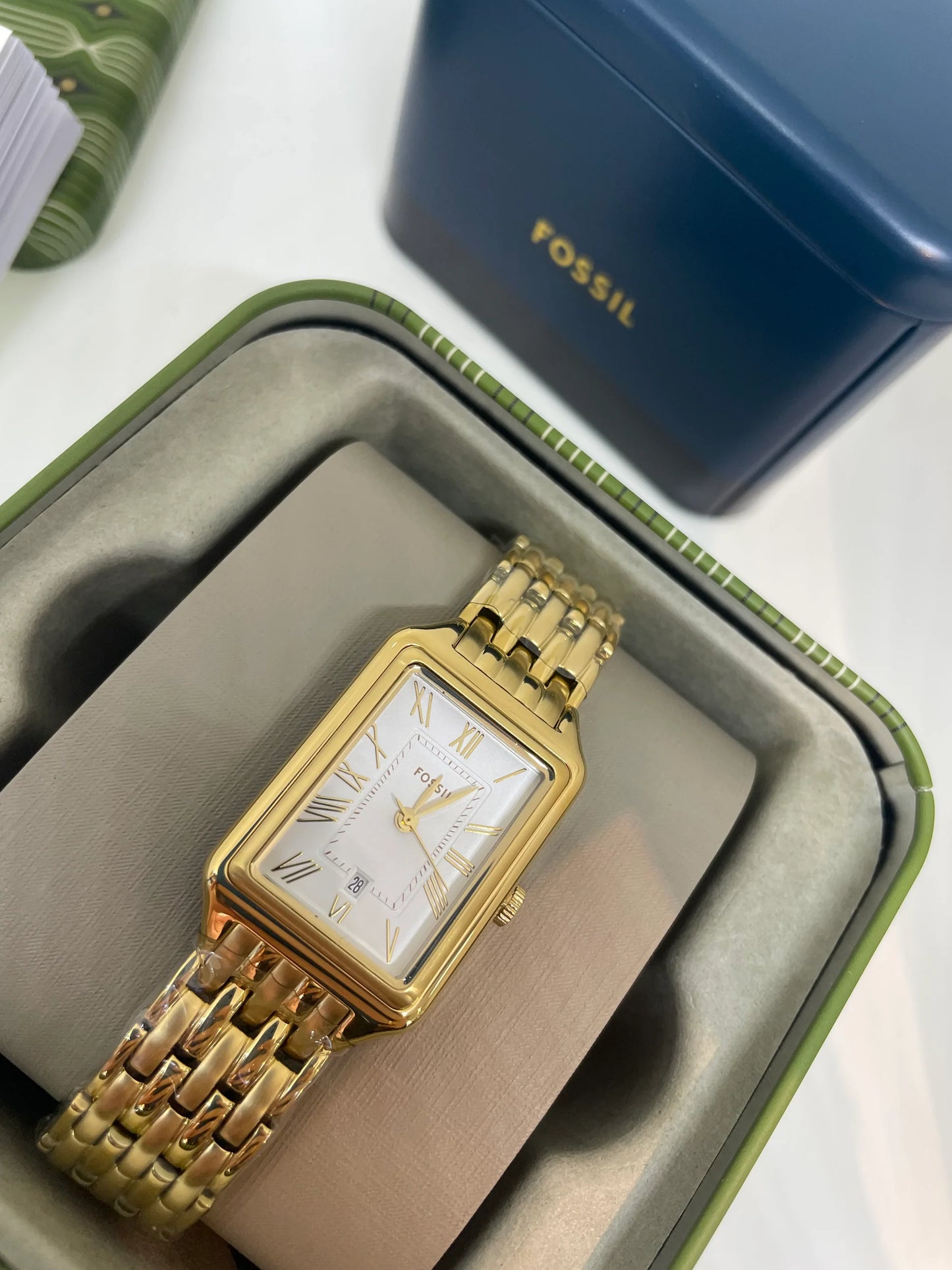 RELOJ FOSSIL ES5220 RAQUEL DAMA ACERO DORADO