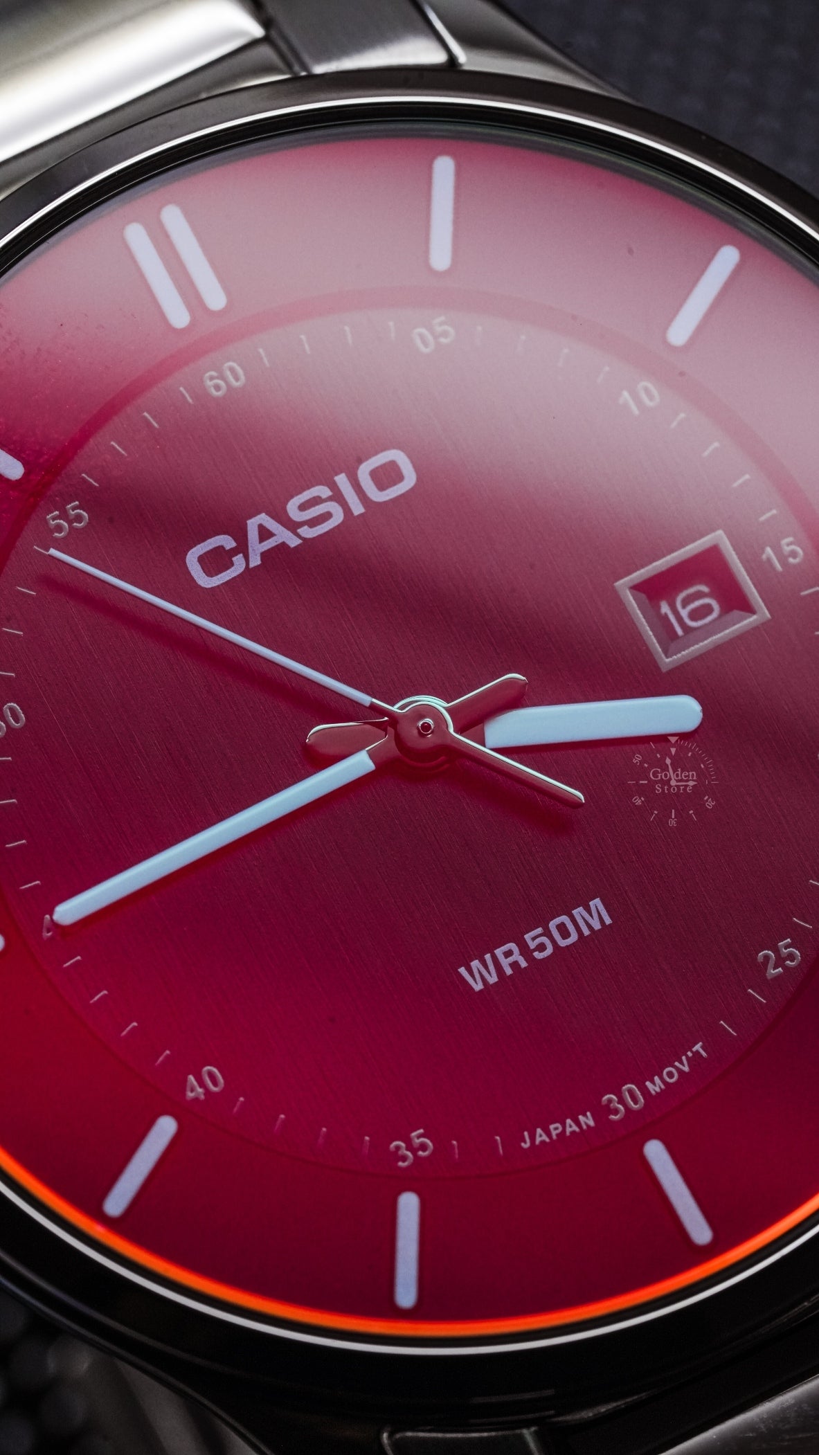 RELOJ CASIO MTP-E605D-1E ACERO TABLERO TORNASOL