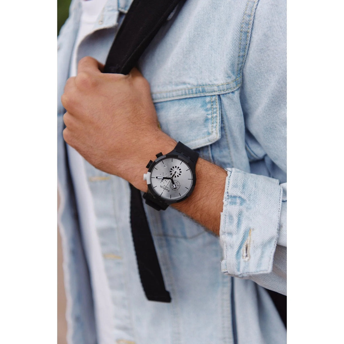 RELOJ SWATCH SB02B404 CHEQUERED SILVER