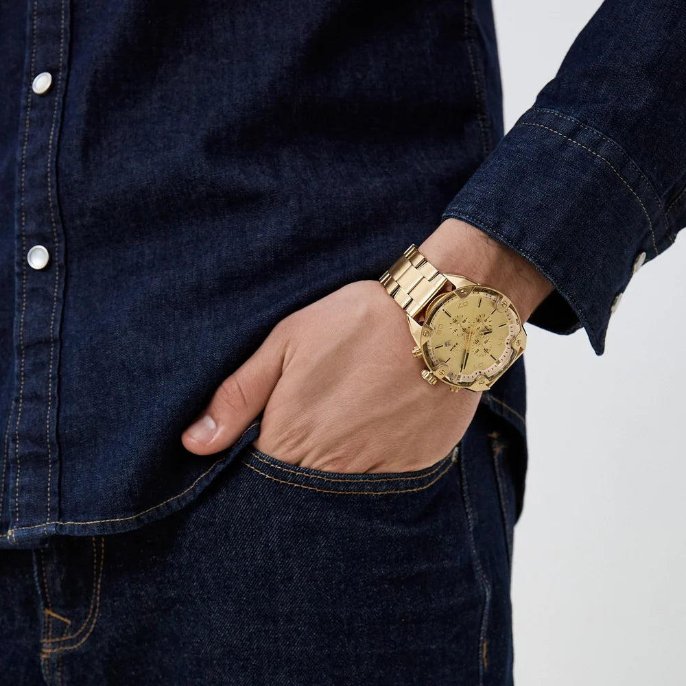 RELOJ DIESEL DORADO DZ4608 SPIKED