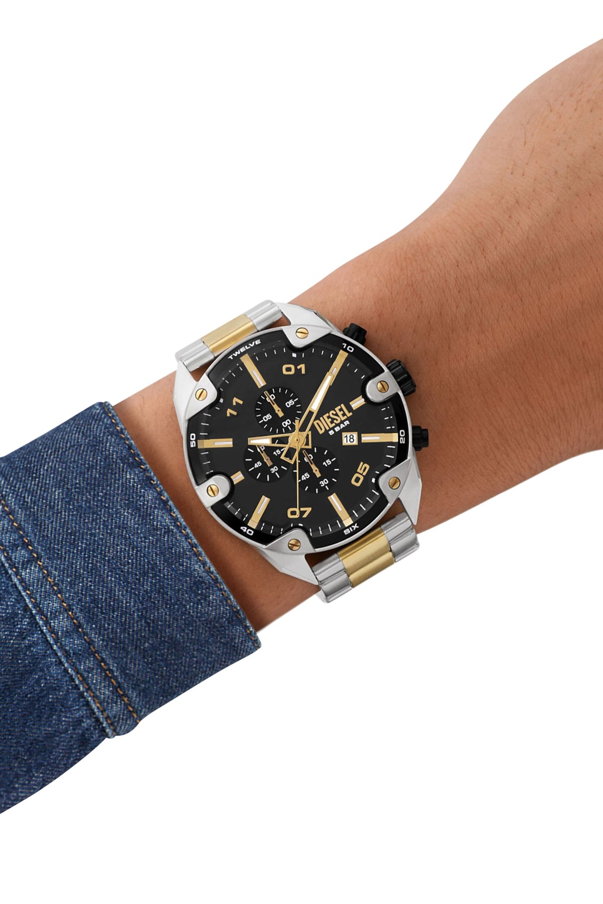RELOJ DIESEL DZ4627 SPIKED BICOLOR ACERO
