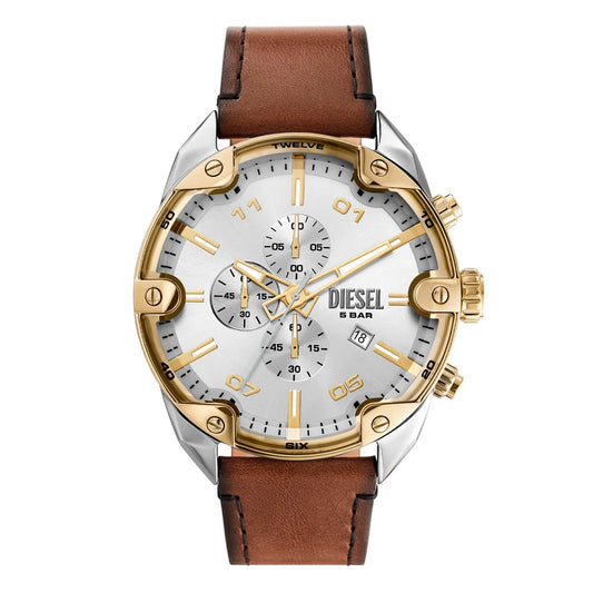 RELOJ DIESEL SPIKED DZ4665 CUERO MARRÓN