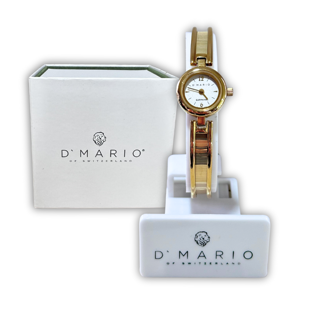 RELOJ D'MARIO ZE1300 DORADO TABLERO BLANCO