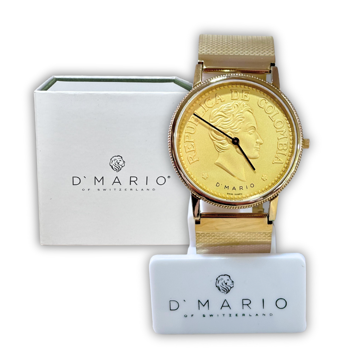 RELOJ D'MARIO ZE3188 MONEDA HOMBRE ACERO