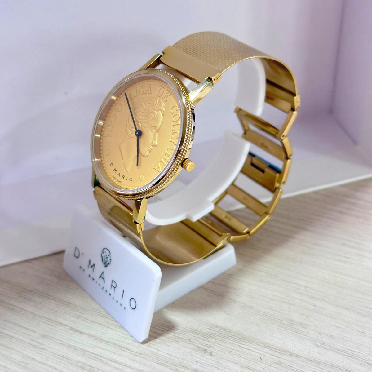 RELOJ D'MARIO ZE3188 MONEDA HOMBRE ACERO