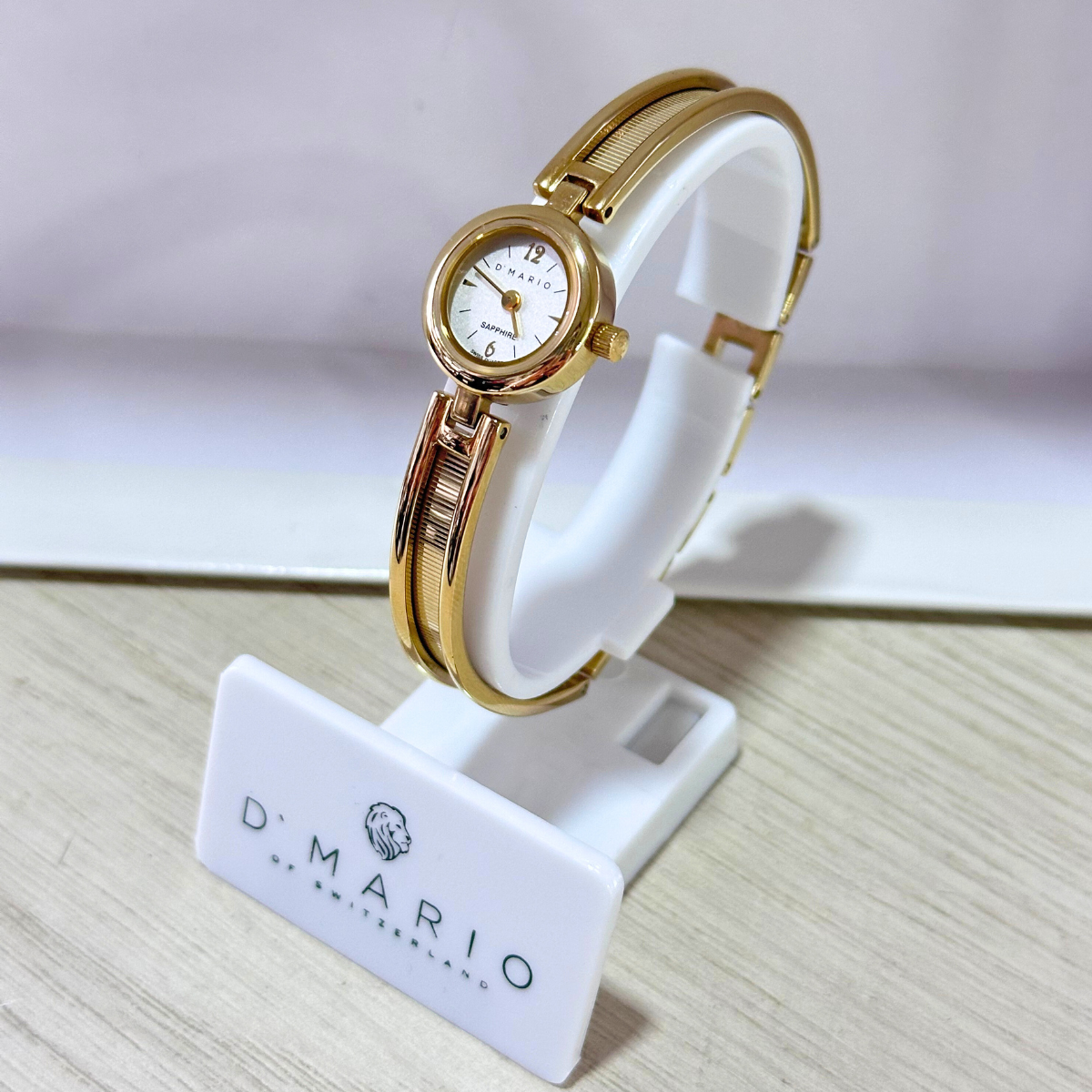 RELOJ D'MARIO ZE1300 DORADO TABLERO BLANCO
