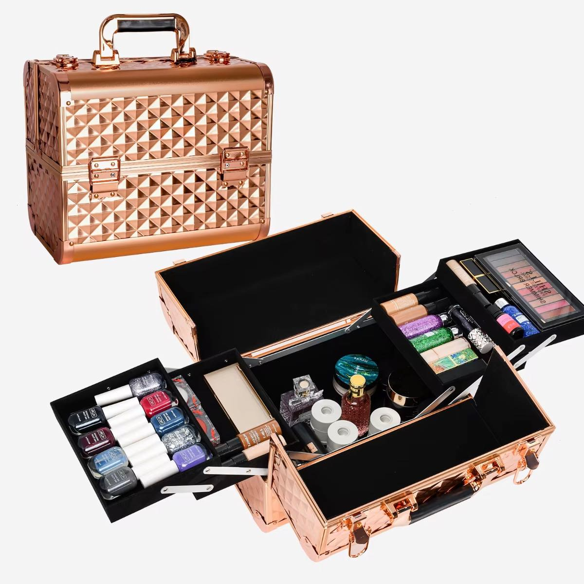 MALETA DE MAQUILLAJE DELUXE GRAN CAPACIDAD