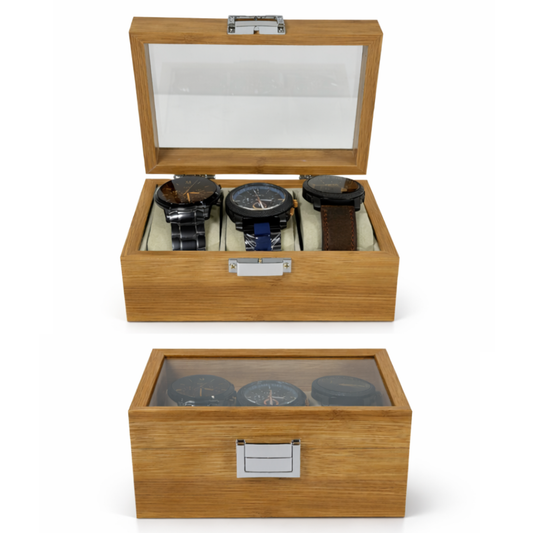 ESTUCHE ORGANIZADOR MADERA 3 PUESTOS