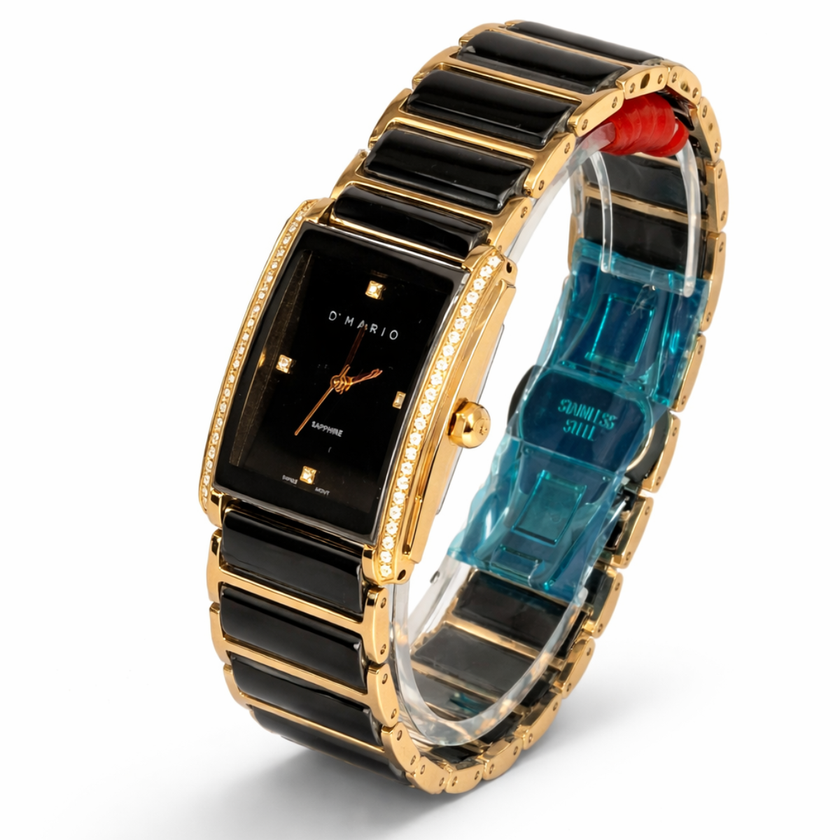 RELOJ D'MARIO CS5150LS CERAMICA DAMA PIEDRAS