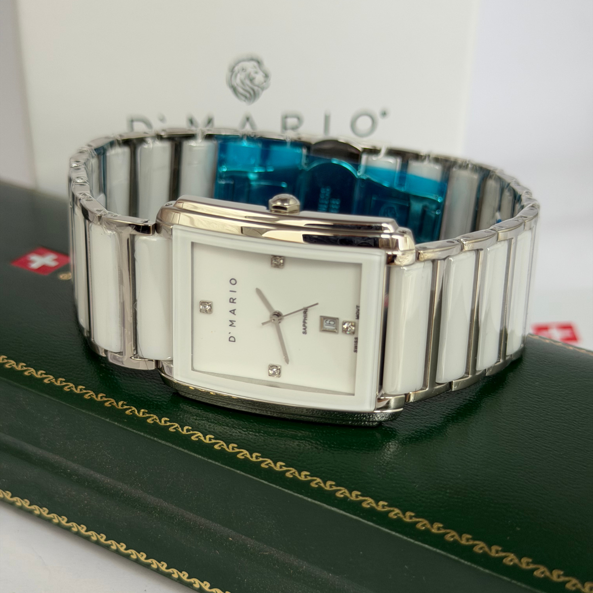 RELOJ D'MARIO CS5150G CERAMICA HOMBRE BLANCO